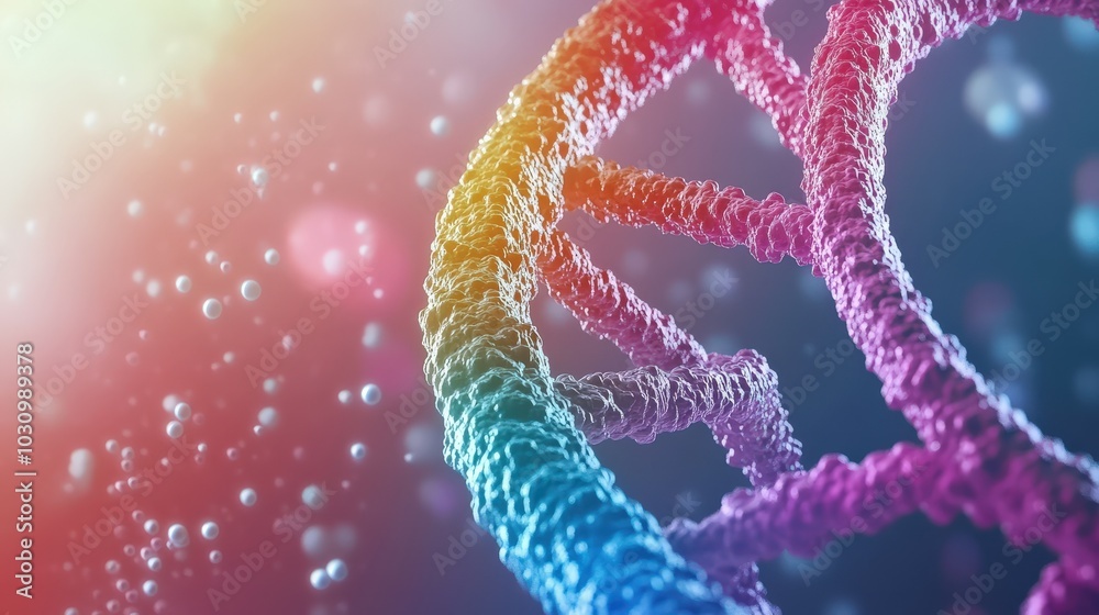 Genetic Code. Colorful Representation of DNA Molecule Structure and Chromosome Clones Genetic Code. Colorful Representation of DNA Molecule Structure and Chromosome Clones