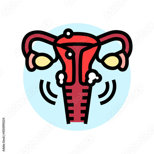 uterine fibroids woman disease color icon vector. uterine fibroids woman disease sign. isolated symbol illustration