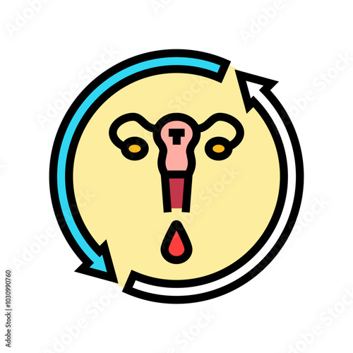 menstrual disorders woman disease color icon vector. menstrual disorders woman disease sign. isolated symbol illustration