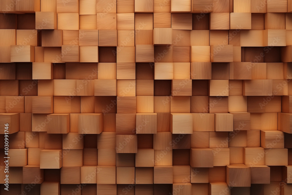 3D Pattern: Wooden Blocks 3D Pattern: Wooden Blocks