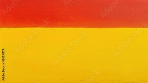 A Painted Surface With Red and Yellow Horizontal Stripes