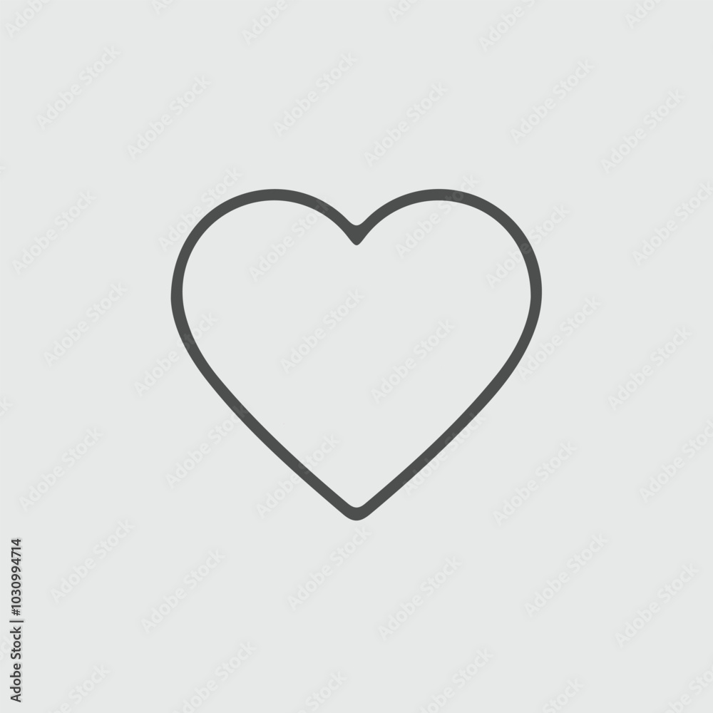 Heart icon isolated on white background. Vector illustration Heart icon isolated on white background. Vector illustration