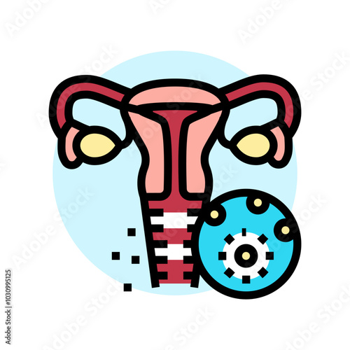 vaginal infections woman disease color icon vector. vaginal infections woman disease sign. isolated symbol illustration