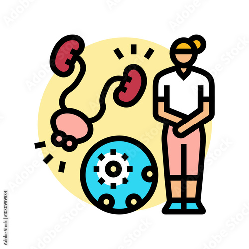 urinary tract infections woman disease color icon vector. urinary tract infections woman disease sign. isolated symbol illustration