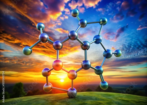 Hexane Chemical Structure Representation - Molecular Formula and Structural Diagram of C6H14 for Educational and photo