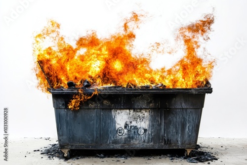 A vivid representation of a dumpster fire spiraling beyond containment. photo