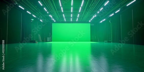 The empty studio space is perfect for various filming concepts.
