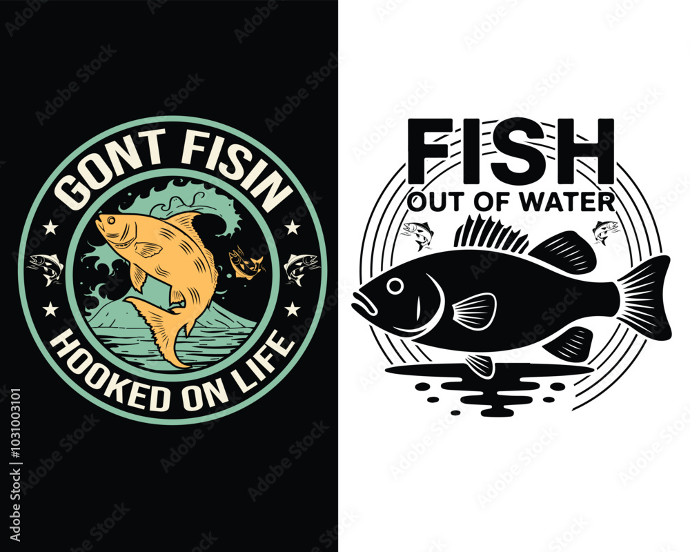 Fishing Vector T-Shirt Design Fishing Vector T-Shirt Design