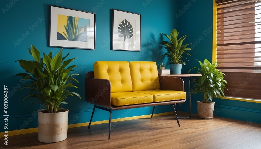 Photo modern style interior room 3d illustration Photo modern style interior room 3d illustration