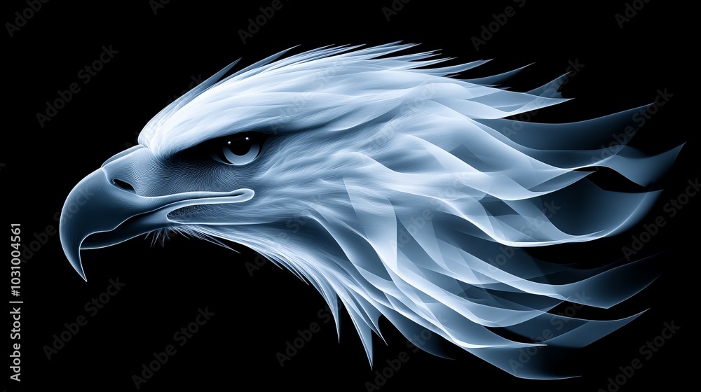 Abstract Eagle Head: A Digital Art Illustration