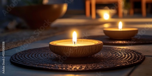 Experience the recipe for relaxation through mindful use of candles and meditation mats.