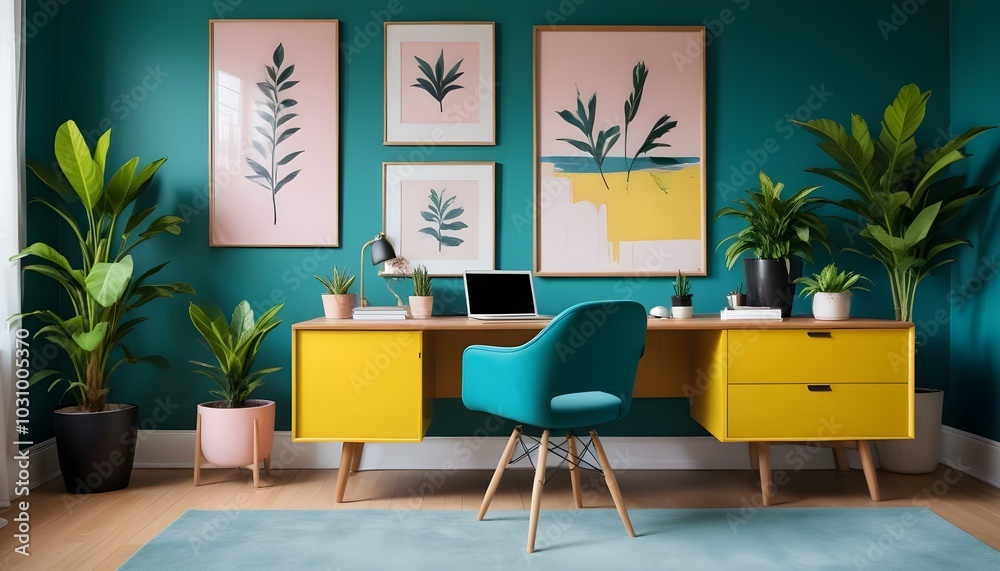 Photo modern style interior room 3d illustration Photo modern style interior room 3d illustration