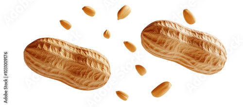 Wallpaper Mural Falling peanuts group isolated Png, transparent without background. Torontodigital.ca