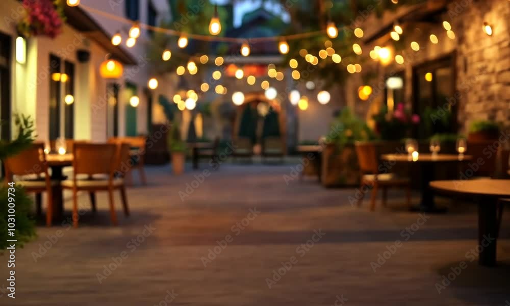 Wooden Table with Blurred Cafe Background