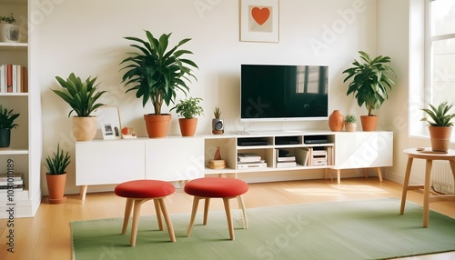 Photo modern style interior room 3d illustration