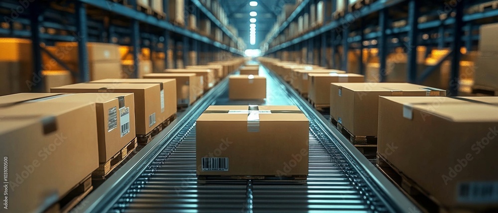 Obraz premium Streamlining Warehouse Logistics for Improved Supply Chain Efficiency