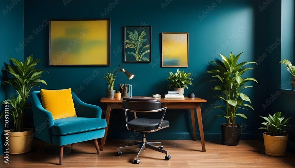 Photo modern style interior room 3d illustration Photo modern style interior room 3d illustration