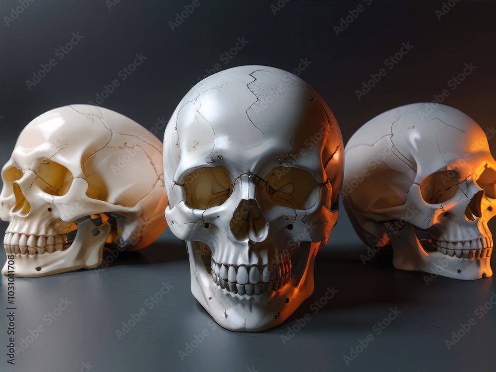 Realistic Human Skull Display Realistic Human Skull Display