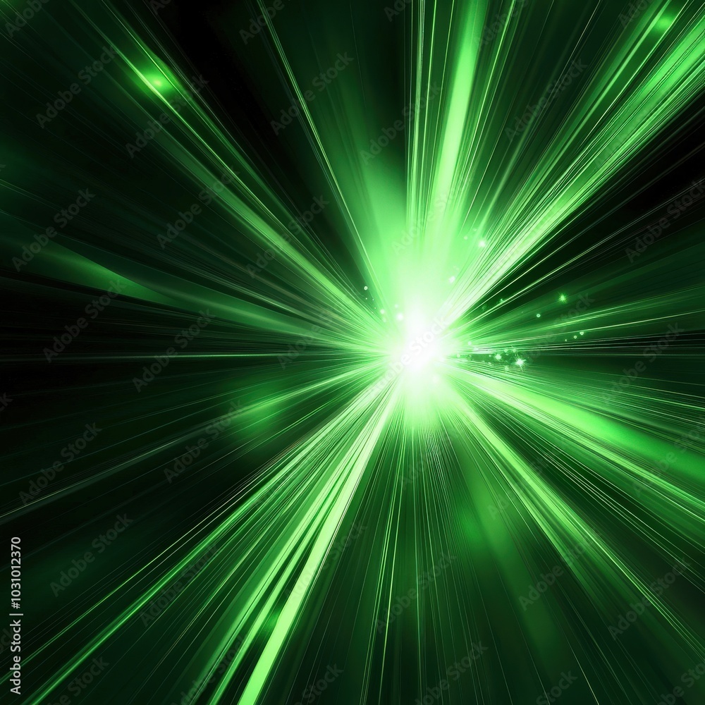 Green Light Burst - Abstract Starburst Effect for Night Web Design Green Light Burst - Abstract Starburst Effect for Night Web Design
