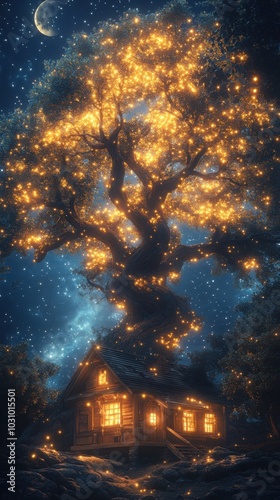 Wallpaper Mural A Serene Nighttime Scene Capturing the Tranquility of the Night Sky with Stars Torontodigital.ca