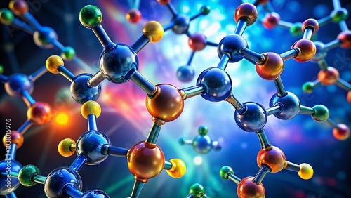 Meth Molecule Structure Diagram: Understanding Chemical Composition and Properties of Methamphetamine in Scientific photo