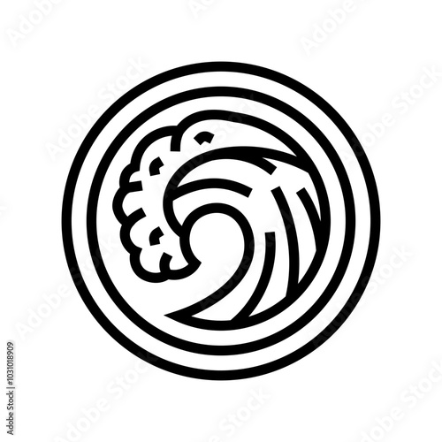 wave acupuncture line icon vector. wave acupuncture sign. isolated contour symbol black illustration