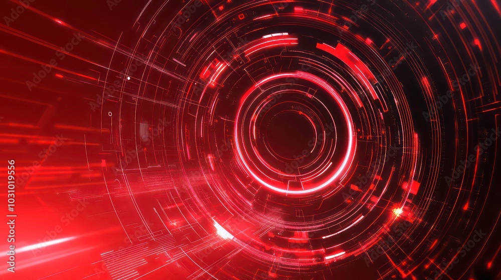 Abstract red and black glowing circle background design. Abstract red and black glowing circle background design.