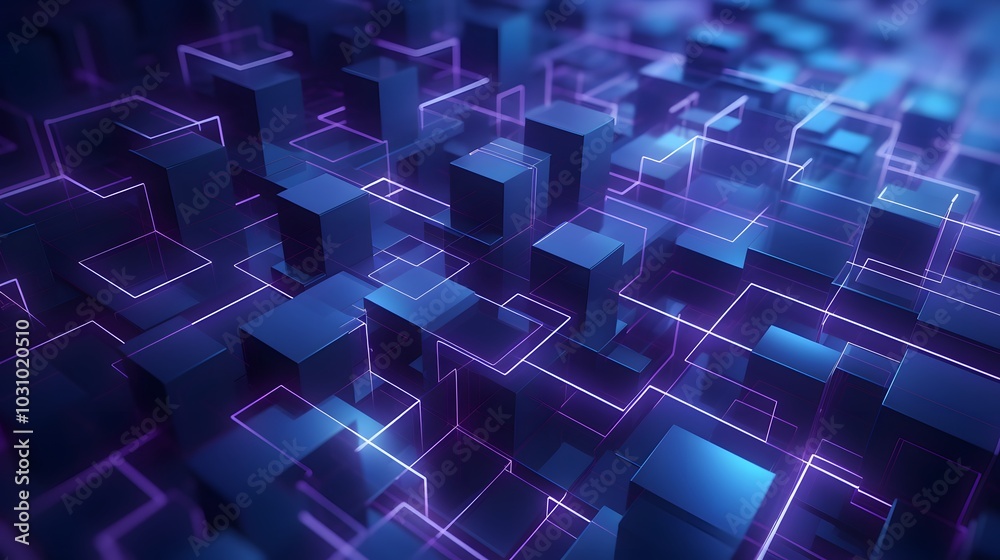 3d rendering of blue and purple abstract geometric background. Scene for advertising, technology, showcase, banner, game, sport, cosmetic, business, metaverse. Sci-Fi Illustration. Product display 3d rendering of blue and purple abstract geometric background. Scene for advertising, technology, showcase, banner, game, sport, cosmetic, business, metaverse. Sci-Fi Illustration. Product display