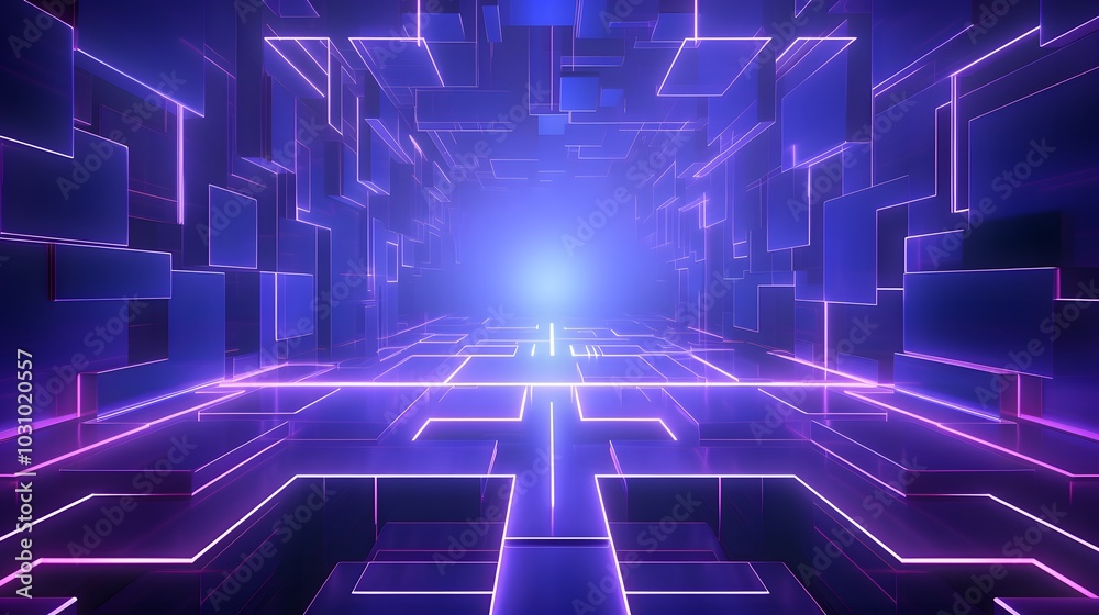 3d rendering of blue and purple abstract geometric background. Scene for advertising, technology, showcase, banner, game, sport, cosmetic, business, metaverse. Sci-Fi Illustration. Product display 3d rendering of blue and purple abstract geometric background. Scene for advertising, technology, showcase, banner, game, sport, cosmetic, business, metaverse. Sci-Fi Illustration. Product display