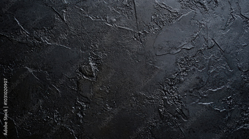 Black concrete texture with rough surface and soft shadows Black concrete texture with rough surface and soft shadows