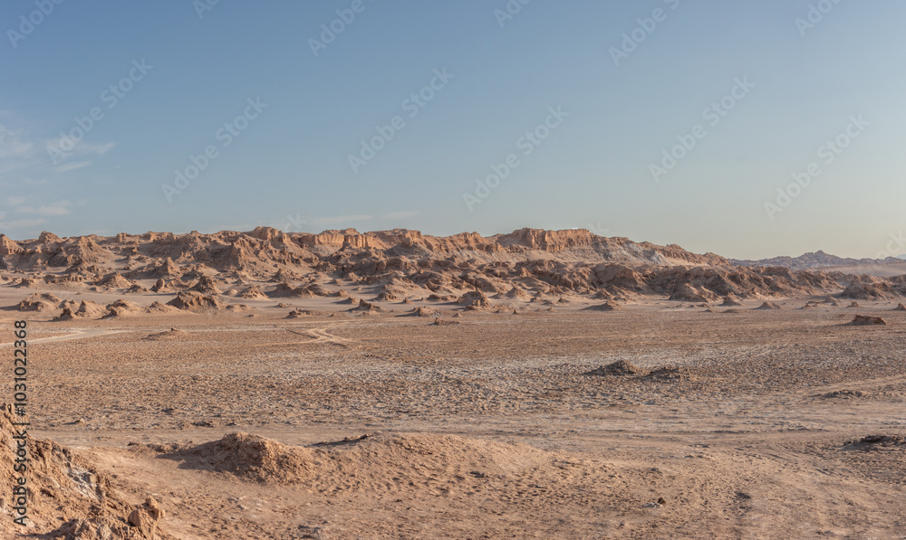 Paisagem Deslumbrante do Vale de la Luna no Deserto do Atacama, Chile Paisagem Deslumbrante do Vale de la Luna no Deserto do Atacama, Chile