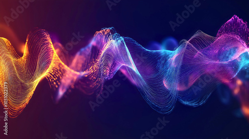 A musical flow that slowly surfs in a wave-like form, a rhythmic musical flow that moves as the music unfolds.