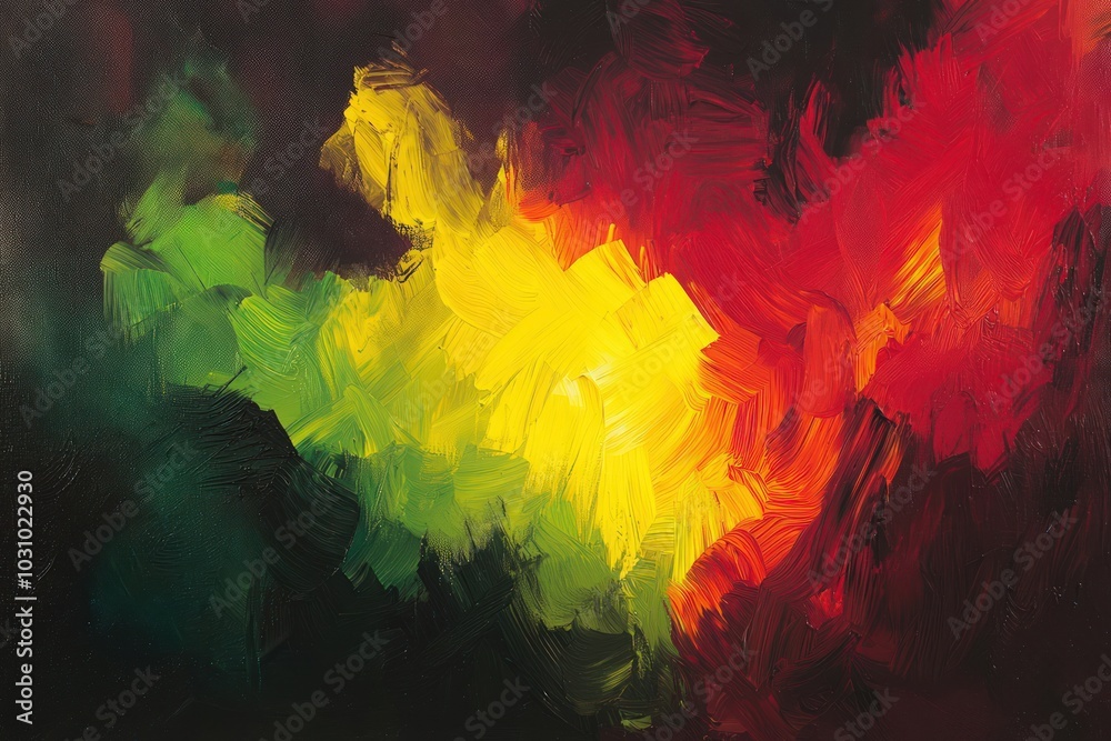An effortless blend red, yellow, and green hues sweeps across a dark background. An effortless blend red, yellow, and green hues sweeps across a dark background.