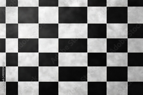 Classic black and white checkerboard pattern with high contrast