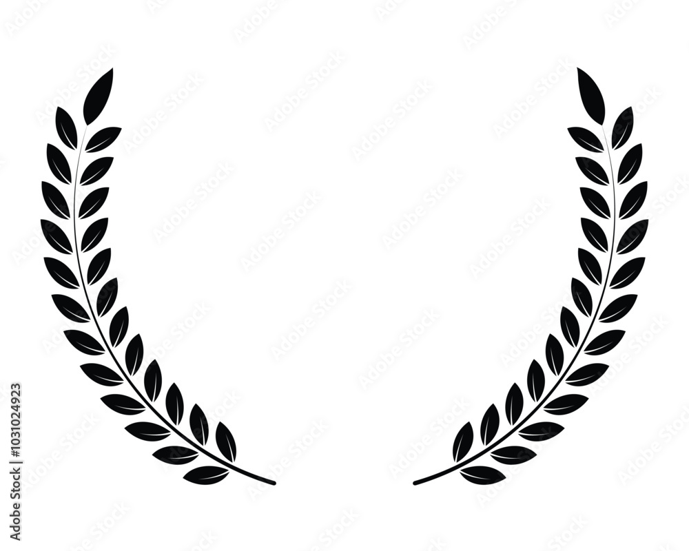 Black Laurel wreath vector Black Laurel wreath vector