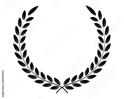 Black Laurel wreath vector 