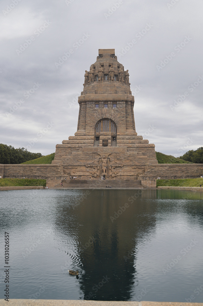 Leipzig, Völkerschlachtdenkmal mit dem Leipzig, Völkerschlachtdenkmal mit dem