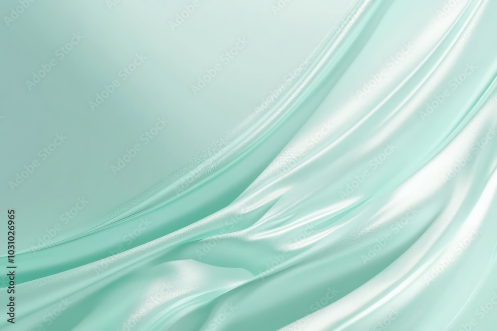 Fototapeta premium Cool mint background wallpaper with a smooth gradient and subtle shine