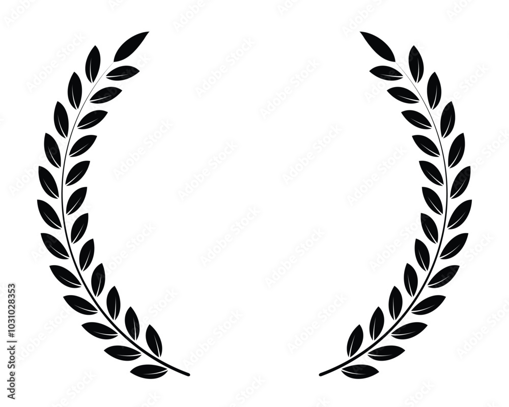 Black Laurel wreath vector Black Laurel wreath vector