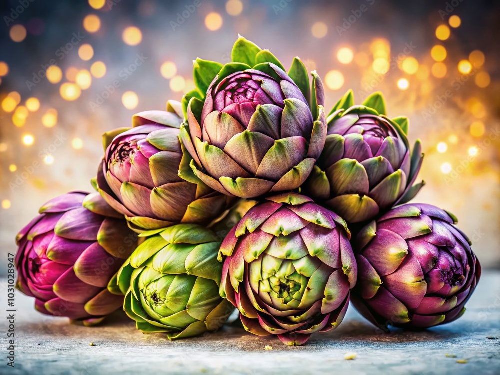 Fototapeta premium Watercolor Artichokes Illustration on White Background for Culinary and Botanical Use