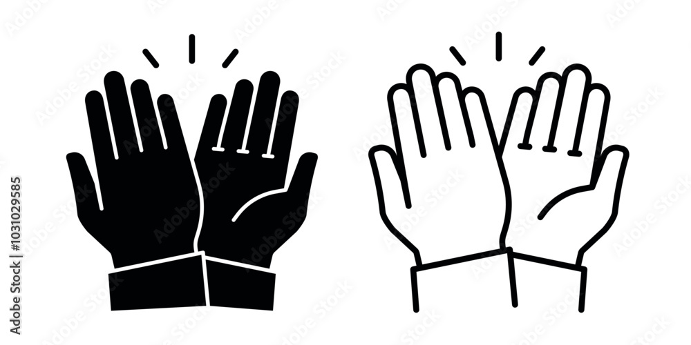 High five icon. Clap icon High five icon. Clap icon