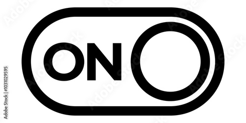 On Switch button icon. Switch toggle