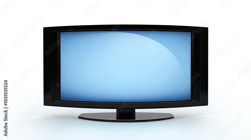 Modern Flat Screen TV on Minimalist Background Modern Flat Screen TV on Minimalist Background