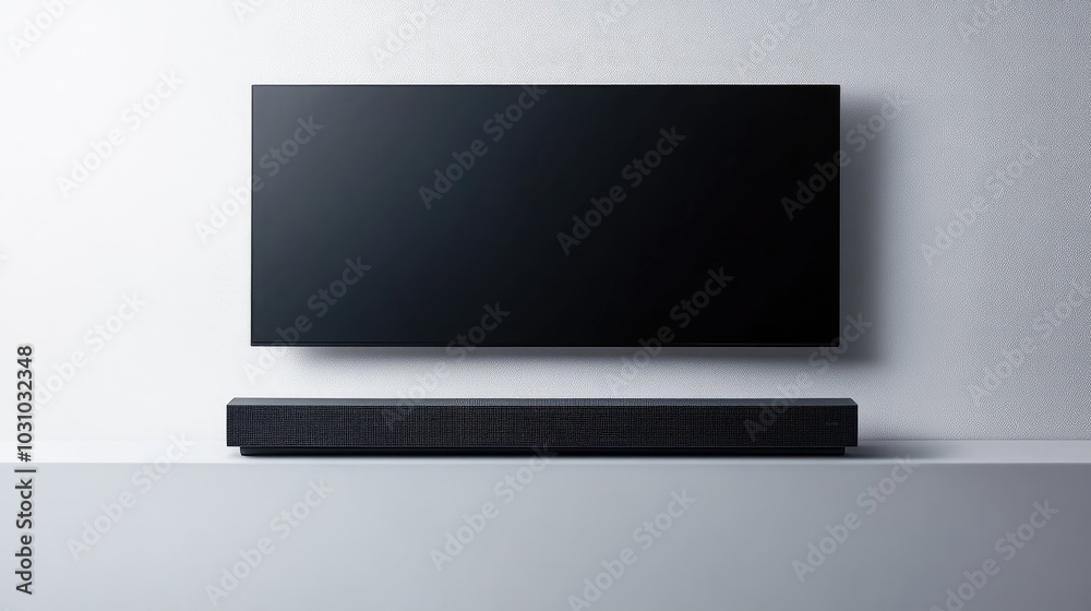 Modern Indoor Display with Sound Bar and Minimalist Design Modern Indoor Display with Sound Bar and Minimalist Design
