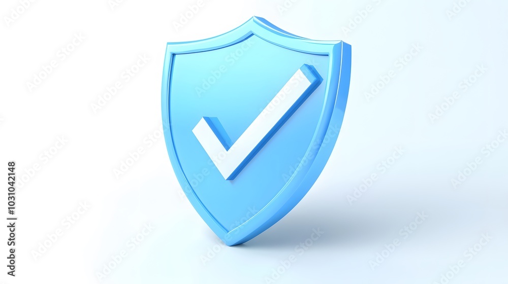 cartoon 3d Icon safety shield check mark perspective . Blue symbol security safety icon. Checkmark in minimalistic style. 3d vector illustration. white background cartoon 3d Icon safety shield check mark perspective . Blue symbol security safety icon. Checkmark in minimalistic style. 3d vector illustration. white background