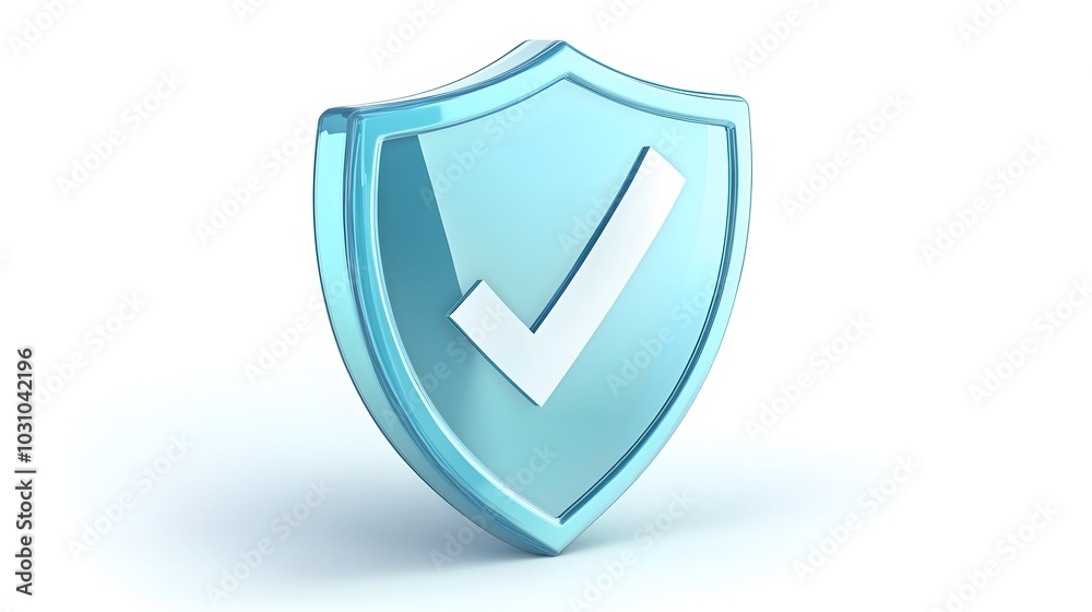 cartoon 3d Icon safety shield check mark perspective . Blue symbol security safety icon. Checkmark in minimalistic style. 3d vector illustration. white background cartoon 3d Icon safety shield check mark perspective . Blue symbol security safety icon. Checkmark in minimalistic style. 3d vector illustration. white background