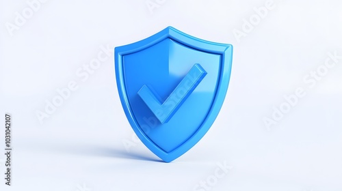 cartoon 3d Icon safety shield check mark perspective . Blue symbol security safety icon. Checkmark in minimalistic style. 3d vector illustration. white background Free Download cartoon 3d Icon safety shield check mark perspective . Blue symbol security safety icon. Checkmark in minimalistic style. 3d vector illustration. white background - GFXLoad