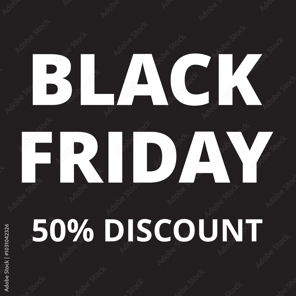 Black friday banner on a white background with copy space Black friday banner on a white background with copy space