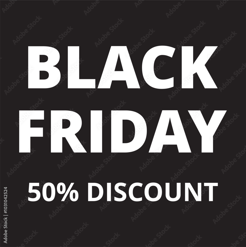 Black friday banner on a white background with copy space Black friday banner on a white background with copy space