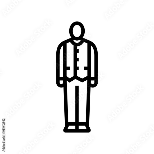 bellhop hospitality hotel line icon vector. bellhop hospitality hotel sign. isolated contour symbol black illustration